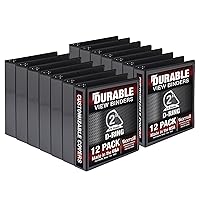 Vista 143 de Samsill Carpeta duradera de 3 anillos de 1 pulgada, fabricada en Estados Unidos, carpeta de anillos en D, cubierta transparente personalizable