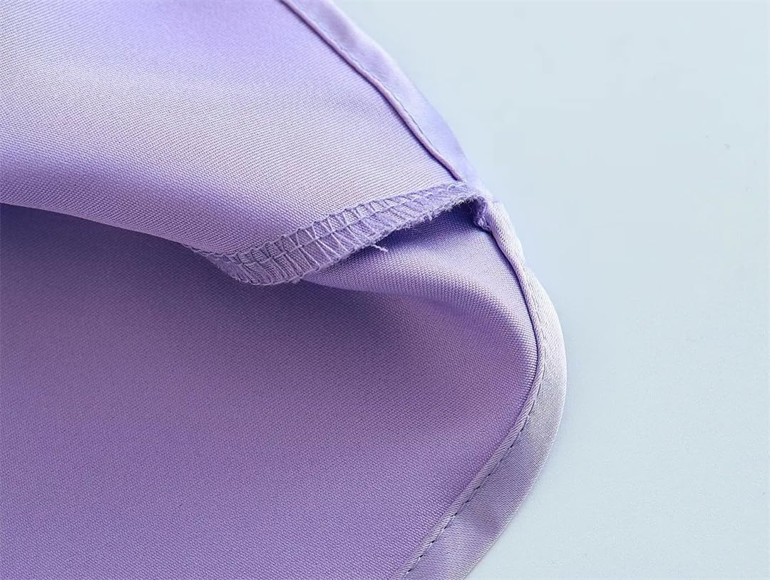 Fnfmrfmr Gonne lunghe da donna in raso tinta unita a vita alta comode non elasticizzate gonne casual