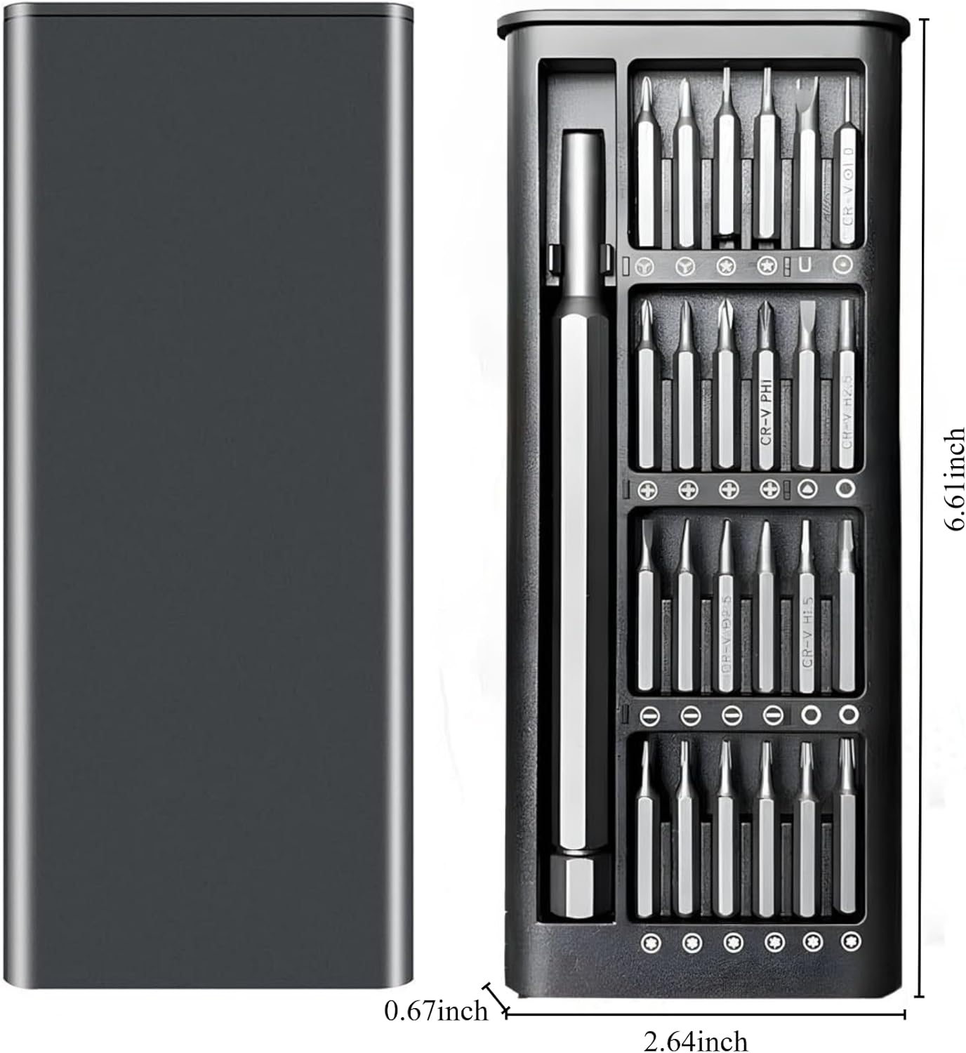 Professional Small Precision Screwdriver Set, 39 Pieces, with Anti-Static tweezers, keyboard brush cleaner kit, Magnetic Electronics Repair Kit for Phone, Computer, Watch, Glasses.