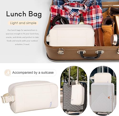 Miniatura 6 de NOL Natural Organic Lifestyle Bolsa de almuerzo congelable, a prueba de fugas, reutilizable, cierre de cremallera con asa de hebilla, caja de