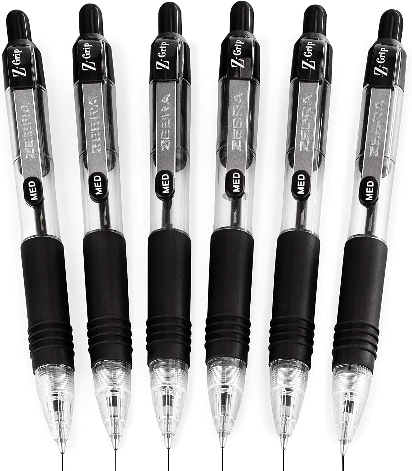 Zebra Z-Grip Mini Retractable Ballpoint Pens - 1.0mm - Black Ink - Pack of 12