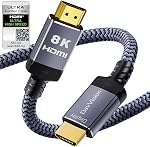 Câble HDMI 10K 8K 4K 2.1 6.6FT, Câble HDMI eARC Certifié Pour Barre de Son à TV, 8K@60Hz, 4K@144Hz Câble HMDI PS5 Tressé, 48Gbps, HDCP 2.2 & 2.3, HDR 10, Compatible avec PS5/Xbox/TV/RTX 4090/Moniteur