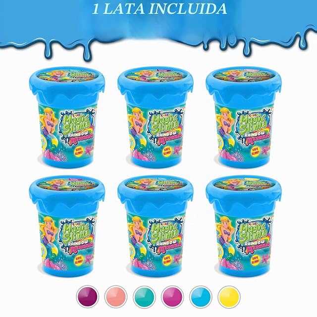Foto 8 de 8 de CRAZE Magic Mermaid, niños con Sorpresa incluida de Sirenas, 1 de 6 Colores aleatorios, 150ml de Slime