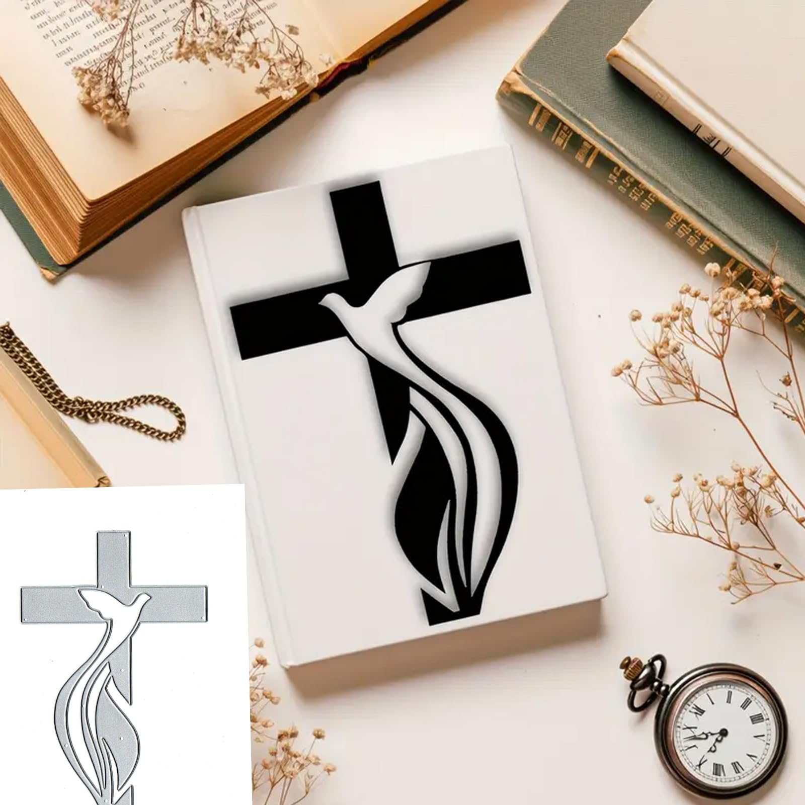 Christmas Cross Dove Bird Tree Snowflake Metal Die Cuts,Spring Sunflower Frame Leaf Cutting Dies Cut Stencils for DIY Scrapbooking Album Decorative Embossing Paper Dies for Card Making