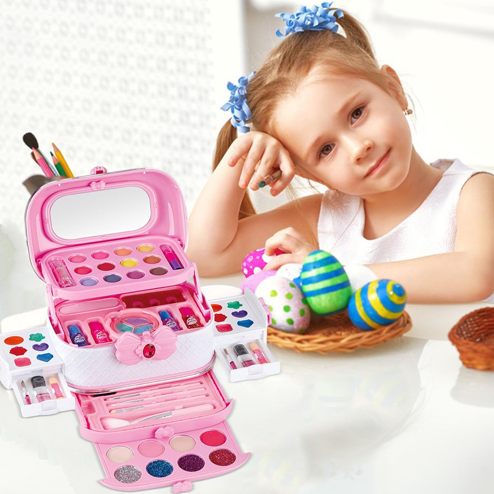 Kit Trucco Finto Giocattoli Di Trucco Lavabili E Reali | Set Di Trucco Per Ragazzi per Età 3-12 Anni, Natale, Feste, Travestimenti, Toeletta, Calzino Regalo, Feste