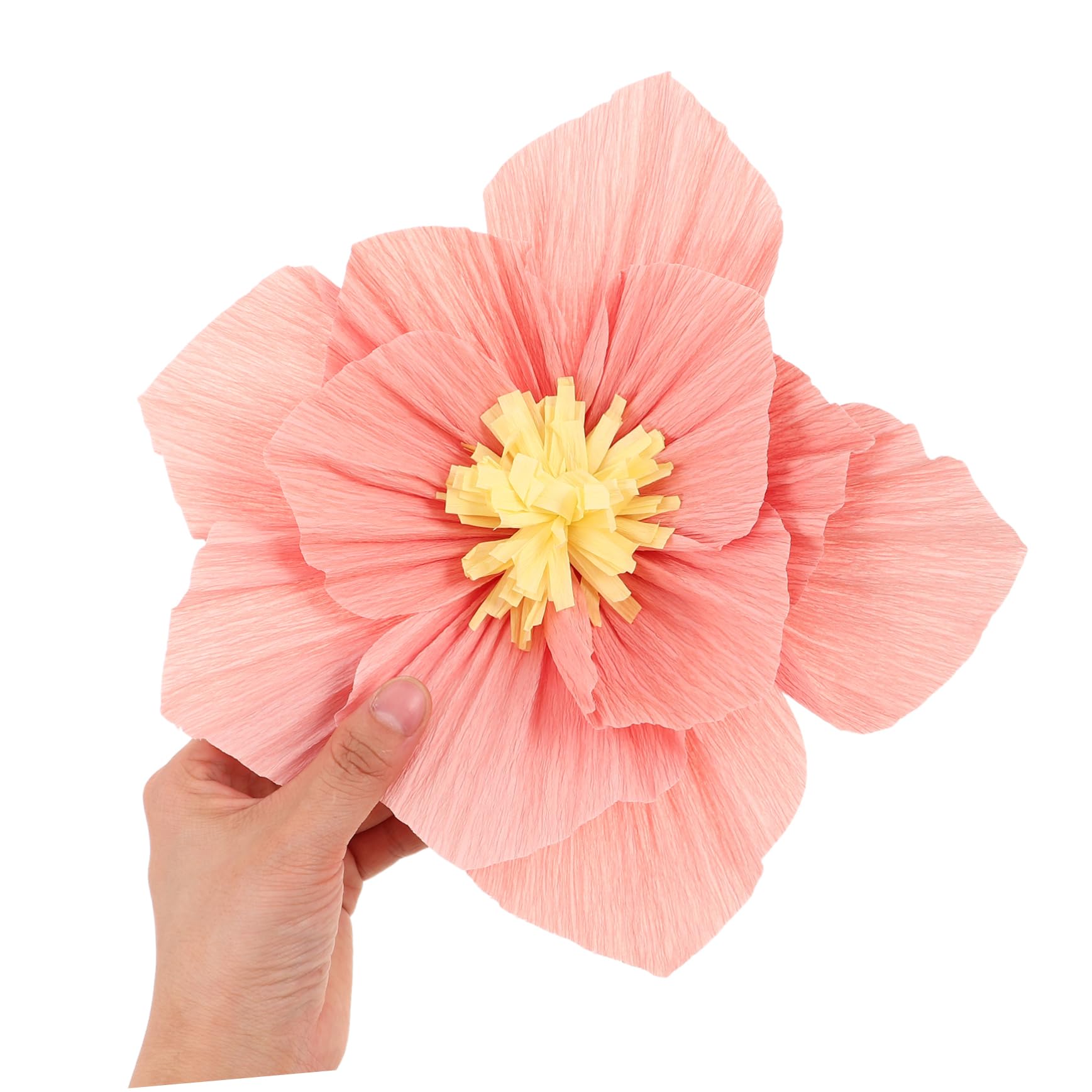 24 Pièces Décor de Fleurs Papier Crépon pour Décorations Murales Fleurs Artificielles pour Mariage et Shower Accessoires de Décoration Polyvalents Texturés