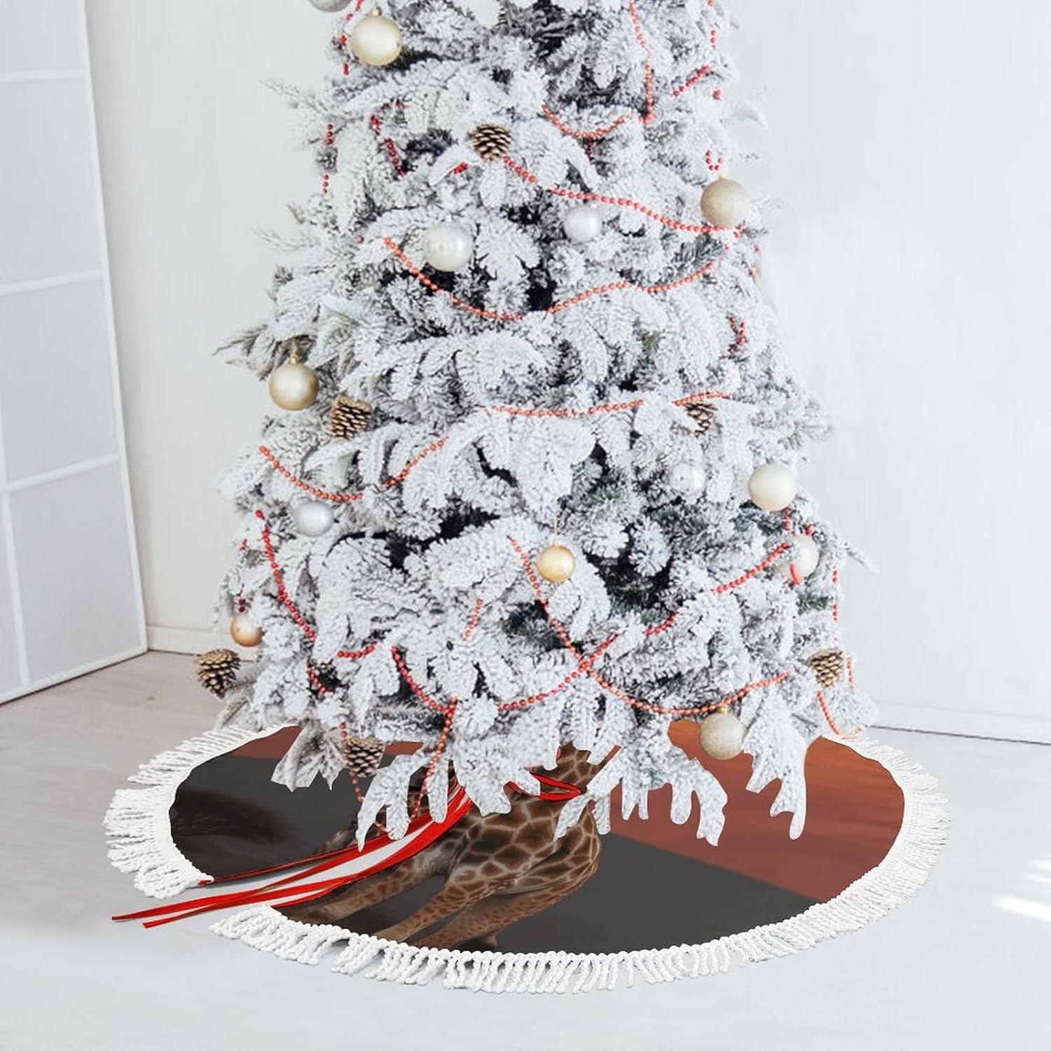 Christmas Tree Skirt SimpleGiraffe at Sunsetand Stylish Christmas Tree Skirt Beautiful and Upgraded Christmas Tree Skirt