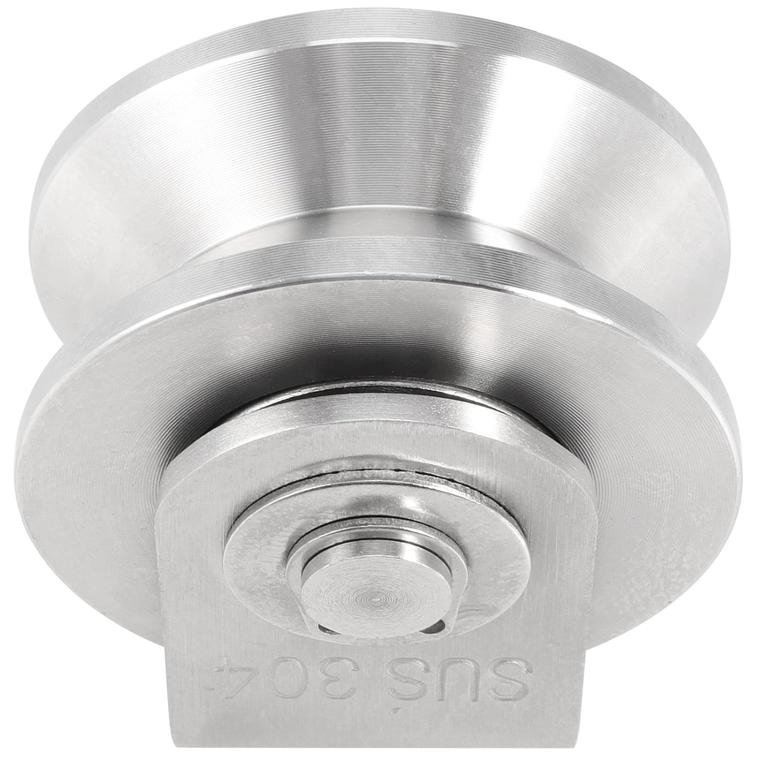 SEUNMUK 4 PCS 2 Inch V Groove Wheel, 304 Stainless Steel Double Bearing Sliding Gate Roller Wheel, V Shape Guide Pulley Track Wheel with Mounting Bracket for Swing and Sliding Gate, 660 lbs Capacity: Industrial & Scientific