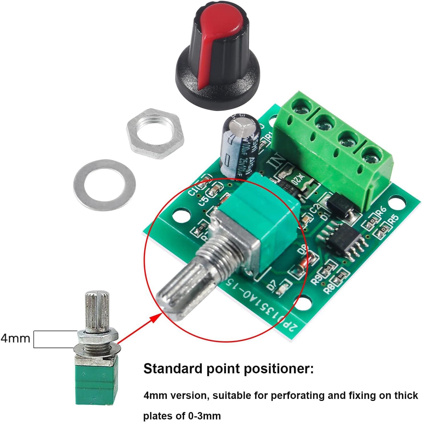 10PCS Low Voltage DC Motor Speed Controller PWM DC 1.8v 3v 5v 6v 7.2v 12v 2A 30W 1803BK 1803B Low Voltage PWM Speed Controller Adjustable Driver Switch with Speed Control Knob