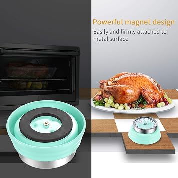 Kitchen Countdown Timer - Magnetic Mechanical Timer, No Battery Required