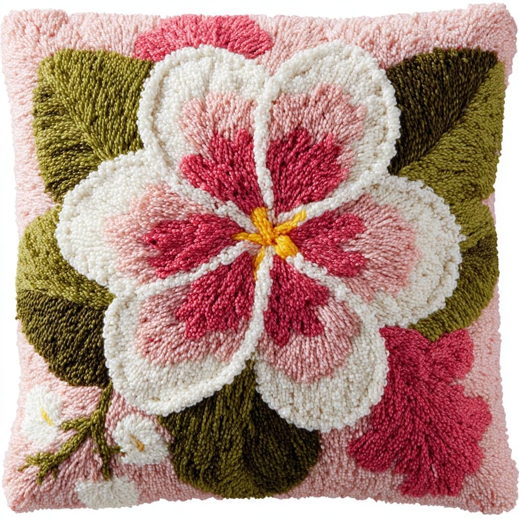 WallustrioaW Latch Hook Kits for Adults,Frangipani