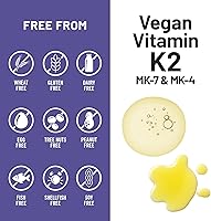 Vista 5 de NatureWise Suplemento de vitamina K2 de 600 mcg con MK-7 100mcg y MK-4 500mcg - Fórmula mejorada biodisponible - Complejo K para la salud ósea