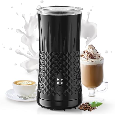 EJ.life Froisseur à Lait Électrique 4 en 1, Acier Inoxydable, Grande