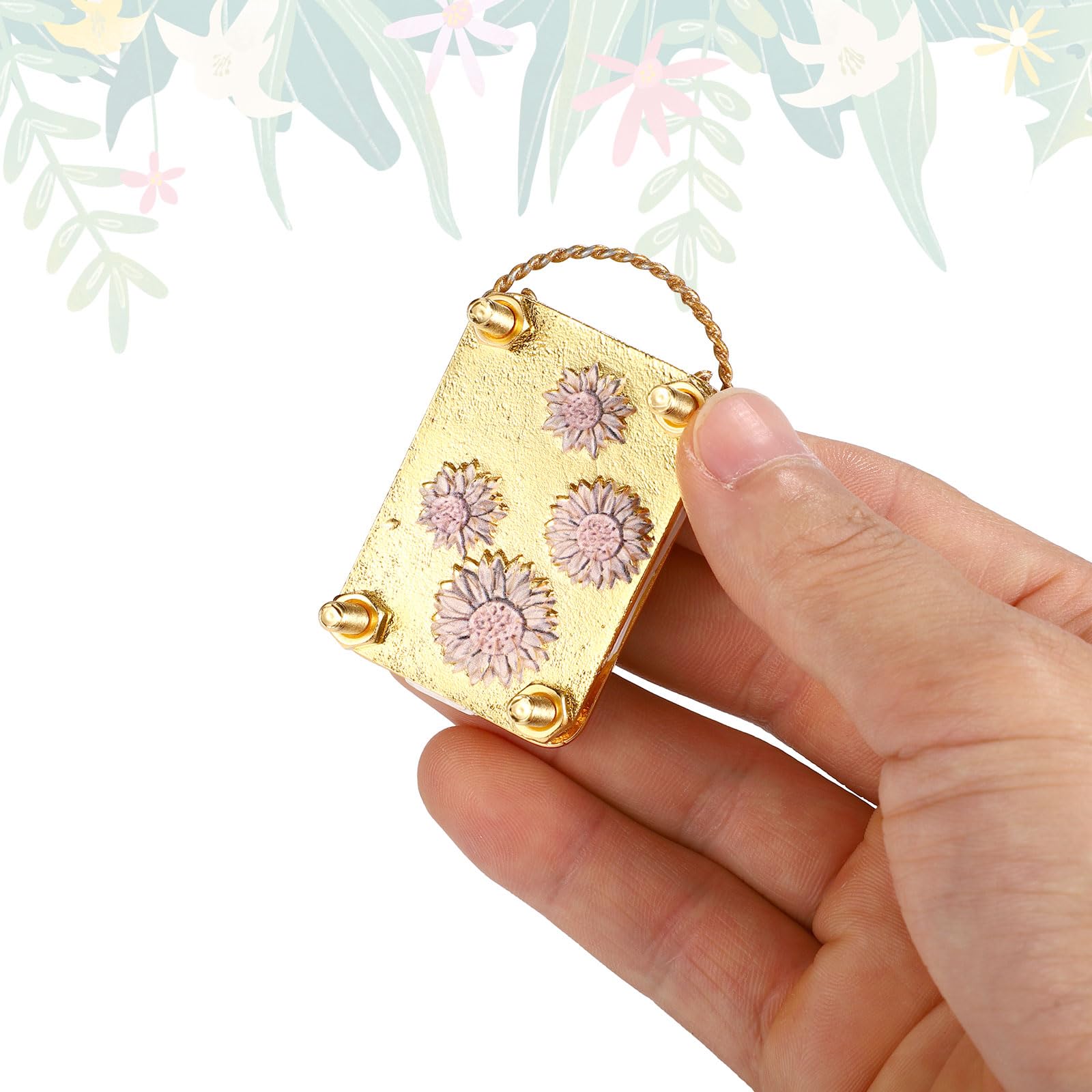 Mini Prensa De Flores De Metal De 3.5x5 Cm – Llavero Con Papel De Herbario Para Amantes De Las Plantas Y Manualidades