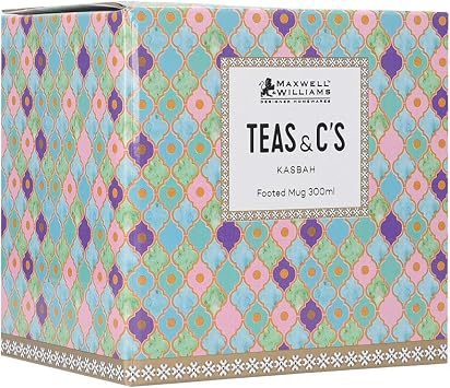 Maxwell & Williams HV0119 Teas & C’s Kasbah Coffee Mug in Gift Box, Porcelain, Mint Green, 300 ml