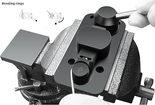 Miniatura 3 de Herramienta para hacer anillos doblador de anillos, herramienta de doblado de anillos con troqueles de nailon, herramientas de joyería, herramienta