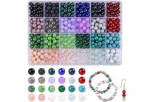 600PCS Crystal Beads for Jewelry Making Kit with 24 Colors