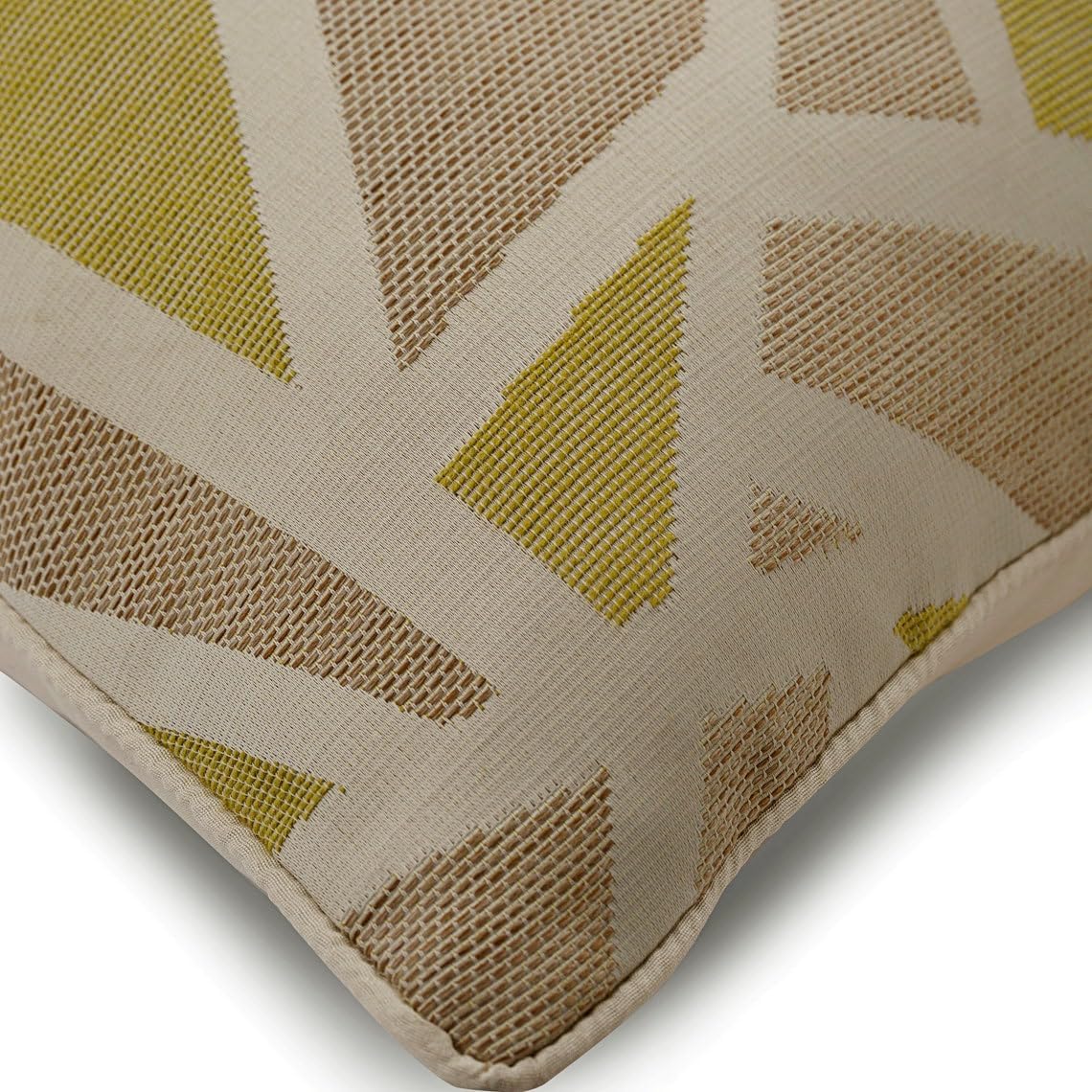 The HomeCentric Cushion Cover, Mustard Yellow Decorative Pillow Covers 16x16 inch (40x40 cm) Jacquard Decorative Pillowcase, Abstract, Pattern, Contemporary Cushion Cover Couch - Tangled Trellis