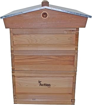 National Cedar Beehive Starter Kit with 2 Supers 1 Brood Box Frames and Wax Foundation