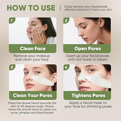 Miniatura 4 de Herramienta removedor de puntos negros, espátula facial, limpiador facial de poros, herramienta para el cuidado de la piel, removedor de cabeza