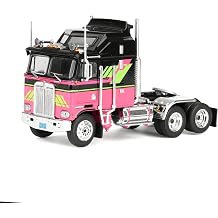 1973 359 Truck Tractor Black and Lime Green with Graphics 1/64 Diecast Model by IXO Models U64TR007