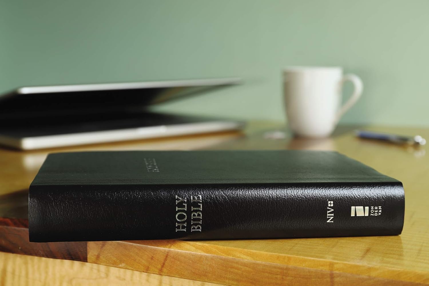 NIV, Reference Bible, Giant Print, Leather-Look, Black, Red Letter, Thumb Indexed, Comfort Print