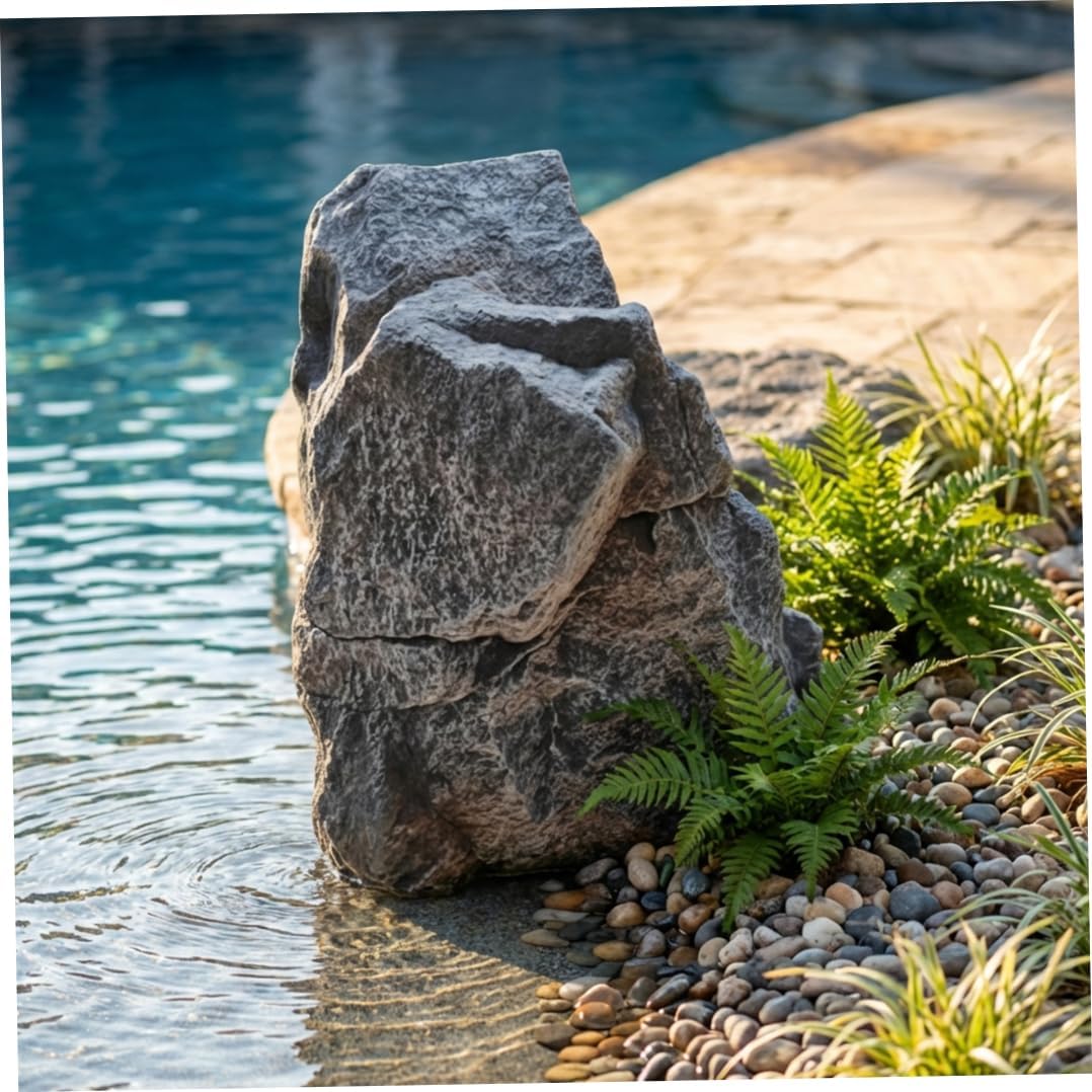 Landscape Rocks, Realistic Faux Rock Cover for Outdoor Decor, Lightweight PU Foam Artificial Rocks for Garden, Yard, Aquarium & Commercial Landscaping, Faux Rock Cover