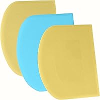 Vista 23 de SURDOCA Raspador de masa de banco - 3P 4.7x3.7 "plástico flexible tazón raspador, borde afilado y ángulos raspador de pastel. herramientas