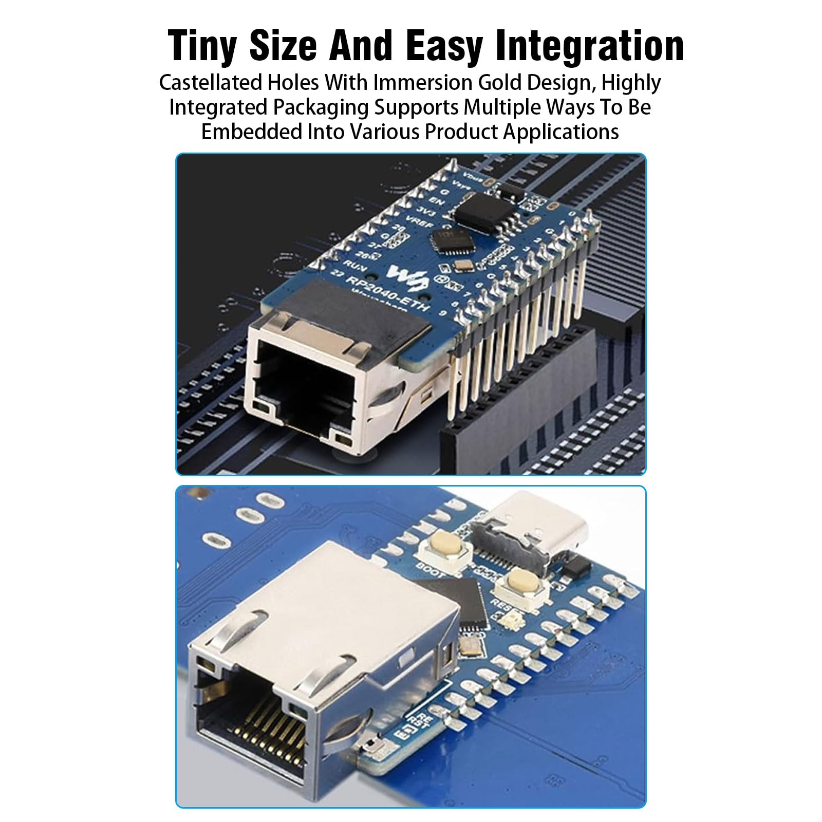 RP-2040 ETH Mini Development Board, Pack of 2 RP-2040 Ethernet Port Module,  Microcontroller Development Board, Based on the Official RP2040 Dual Core  Processor : Amazon.co.uk: Computers & Accessories