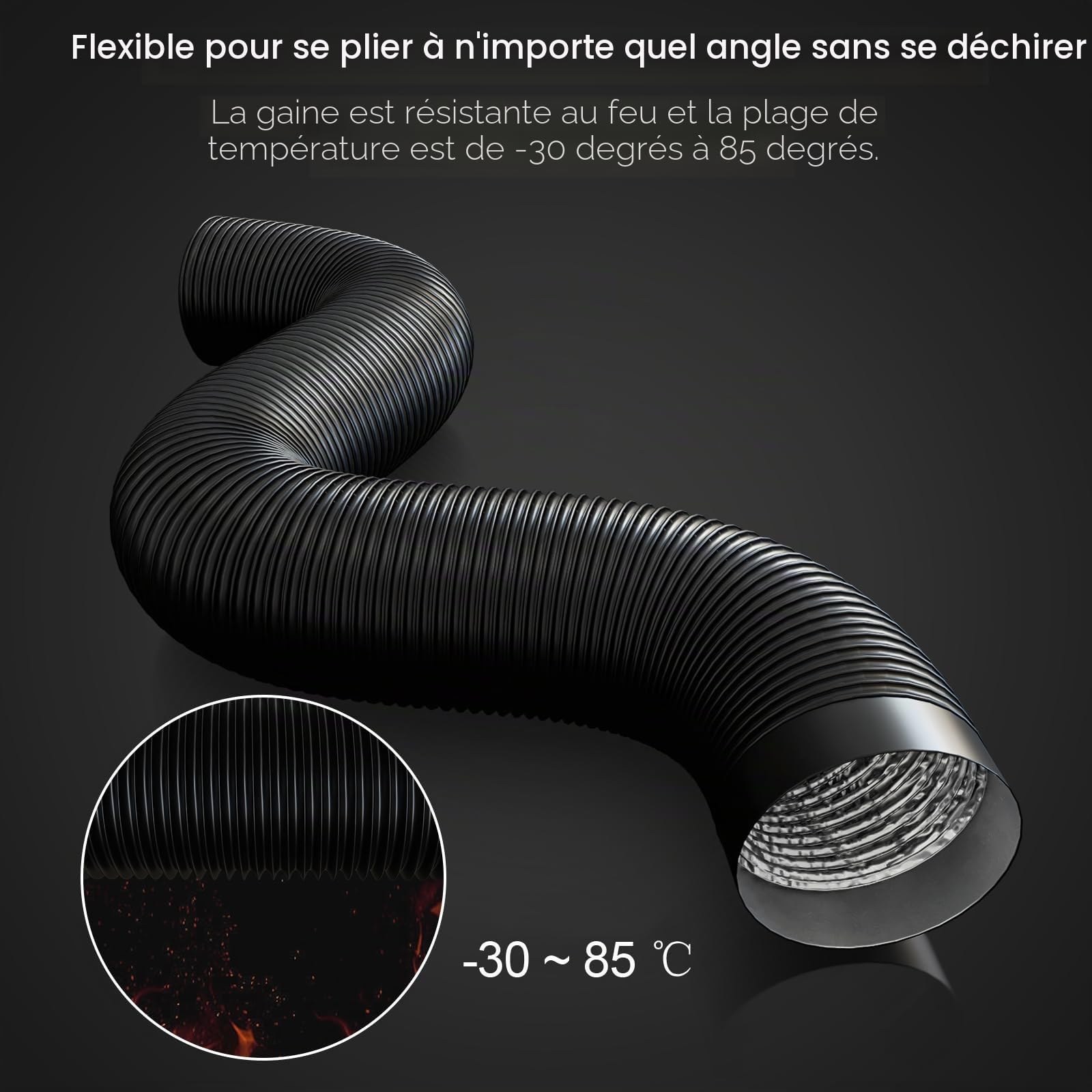 Aygrochy Tuyau ventilation en PVC de 150 mm pour hotte aspirante, Tuyau d'Evacuation pour Extracteur d'Air, ventilateur tubulair(3 mètres de longueur)