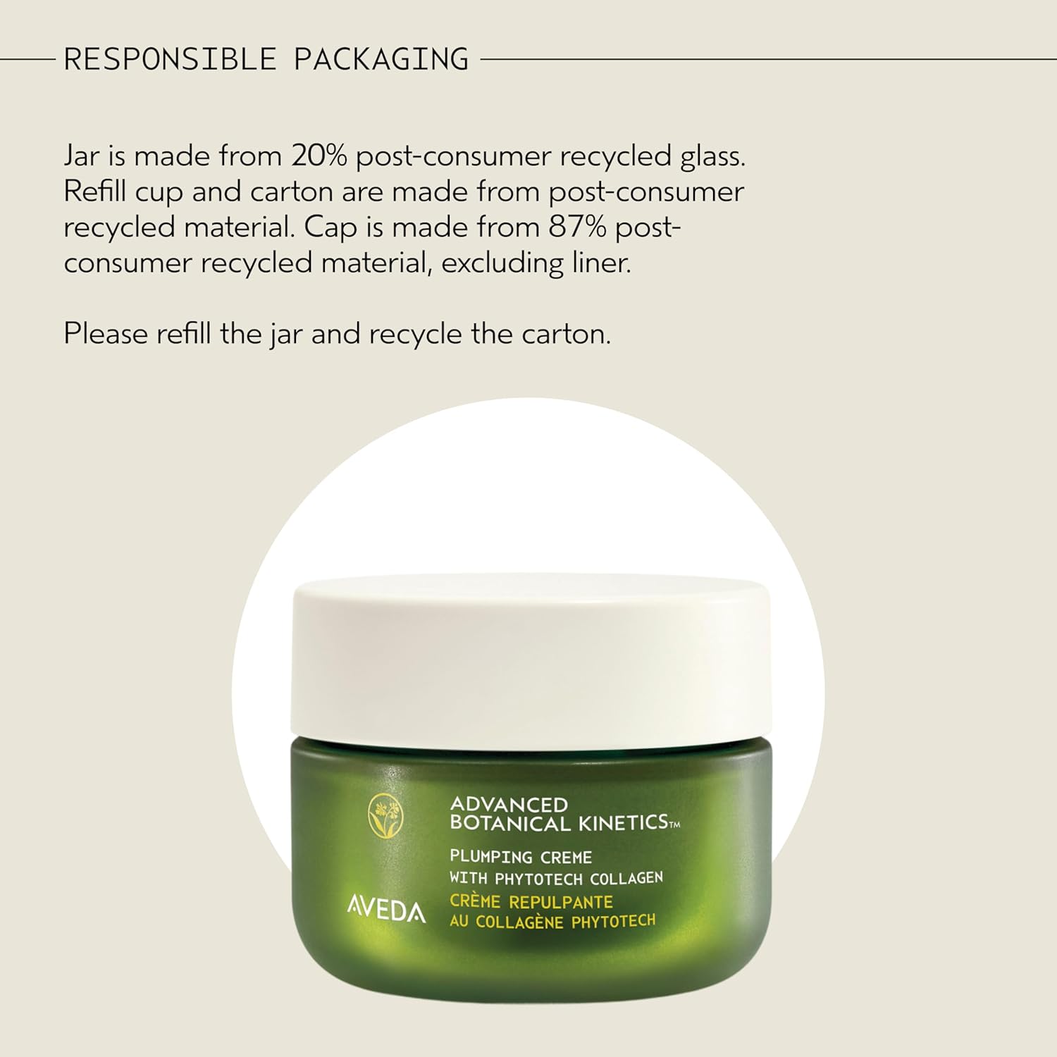 Aveda Advanced Botanical Kinetics Plumping Cream | Firming and visibly reducing wrinkles | Vegan | Full Size | Refillable | 1.7 Fl Oz - Image 9