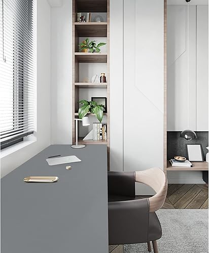 Miniatura 5 de Kaboon Mesa de madera gris de solo 30 pulgadas de profundidad x 47.25 pulgadas de ancho, escritorio de madera de una pieza, tablero para marco de