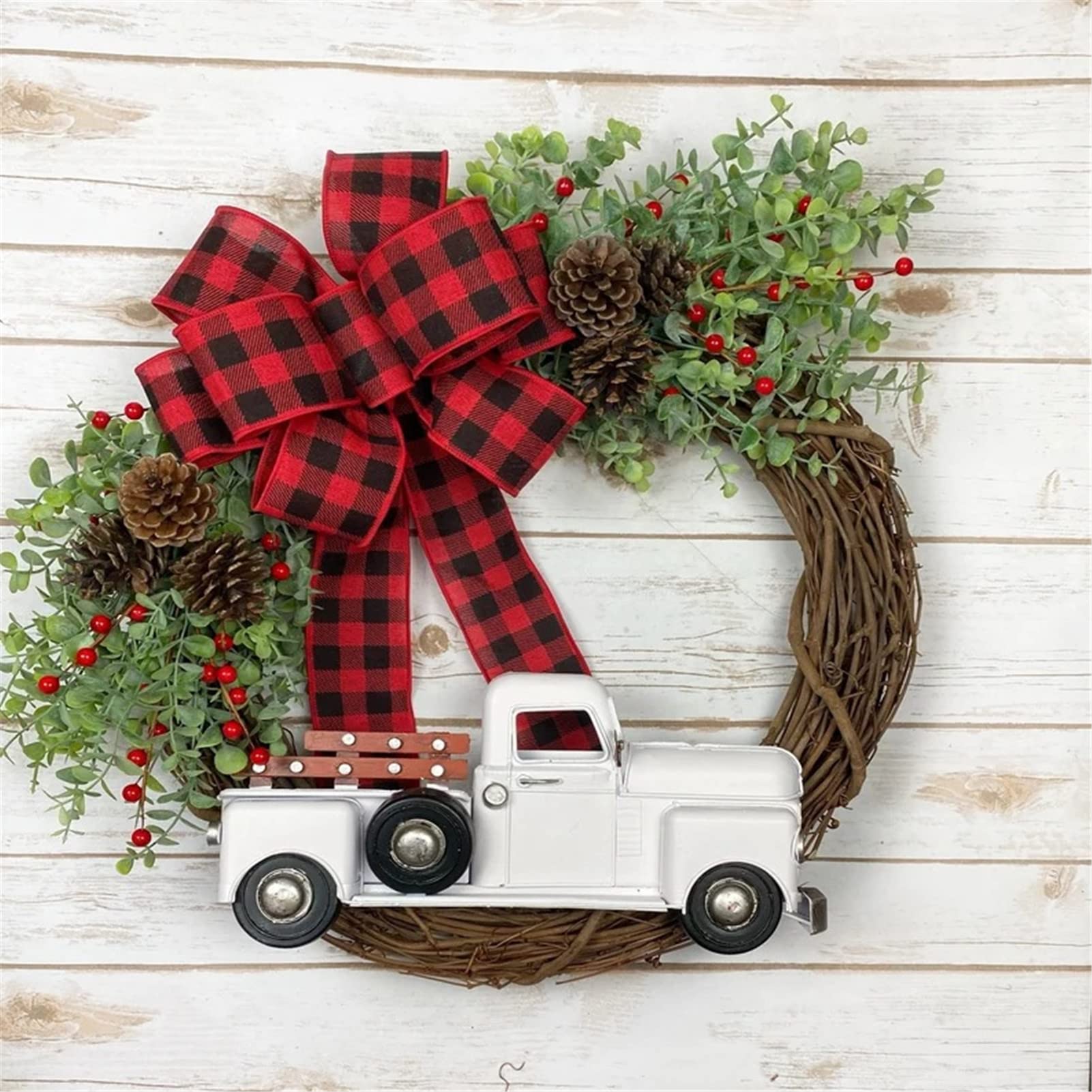 Ghirlanda di ghirlande Natalizie per Porta d'ingresso, ghirlande Artificiali per Porte all'aperto per pareti Finestra Scale Auto Decorazioni per la casa ghirlande Natalizie Decorazioni