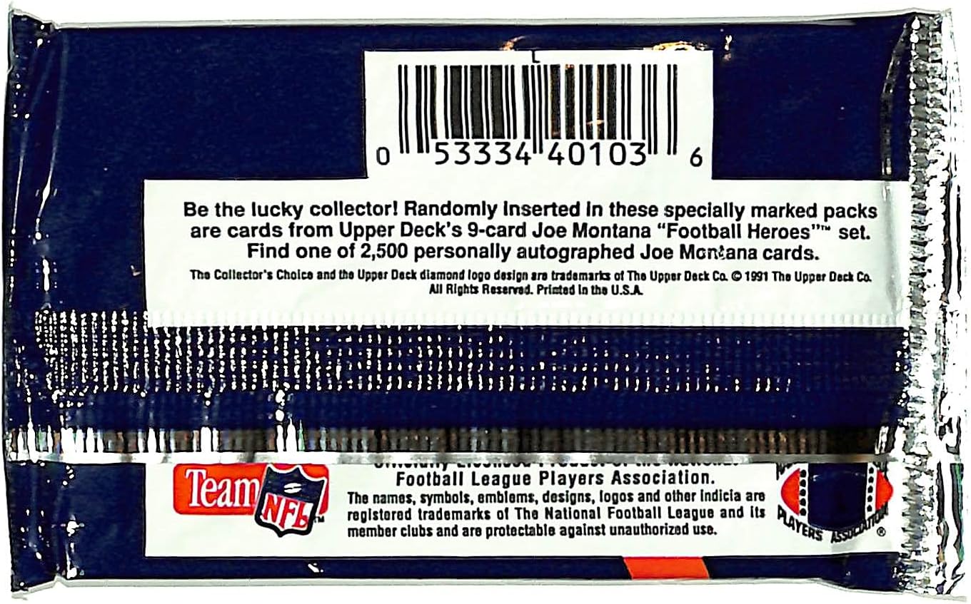 1991 Upper Deck Premier Edition Football Pack (12 Cards)