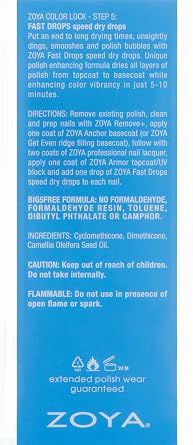 ZOYA Fast Drops Nail Polish Drying Drops, Quick Dry, Big10Free Vegan