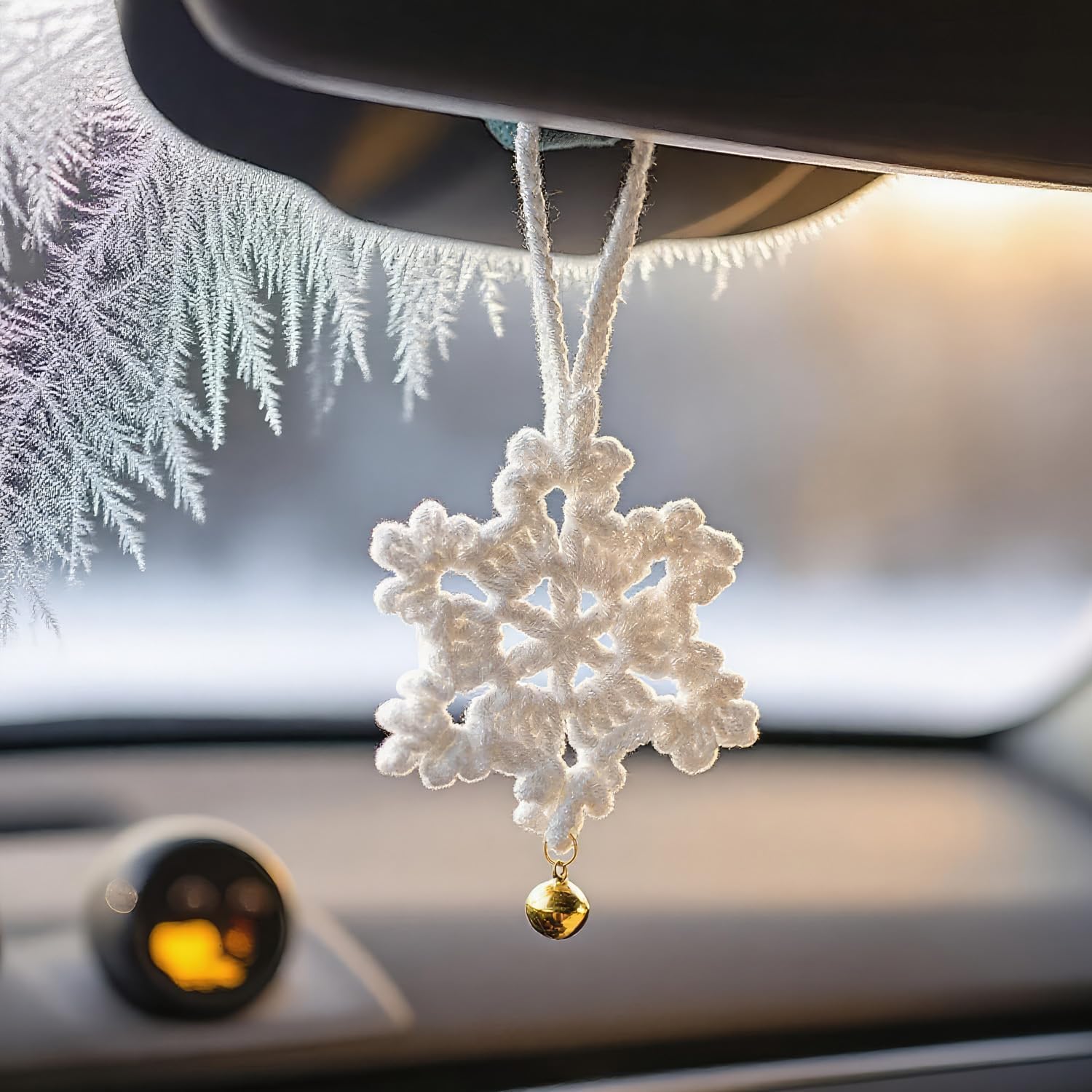 12 Pcs Small Crocheted Snowflakes Ornament,Snow Flakes Decorating Hanging,3 Inch Cute Christmas Tree Handmade Crochet Hanging Ornaments Set,Red White Blue Winter Decorations for Home - Image 8