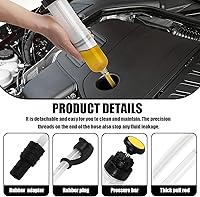 Vista 3 de Bomba extractora de fluidos automotriz, jeringa de bomba de aceite, jeringa de cambio de aceite con manguera, bomba de sifón de bomba extractora