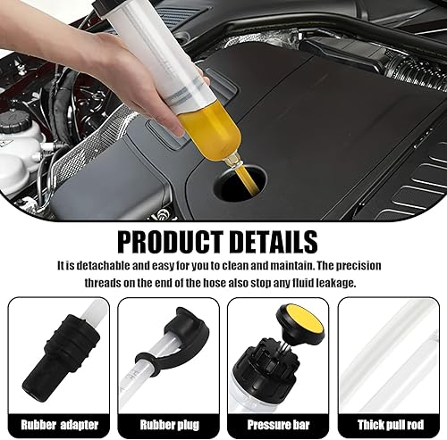 Miniatura 3 de Bomba extractora de fluidos automotriz, jeringa de bomba de aceite, jeringa de cambio de aceite con manguera, bomba de sifón de bomba extractora de