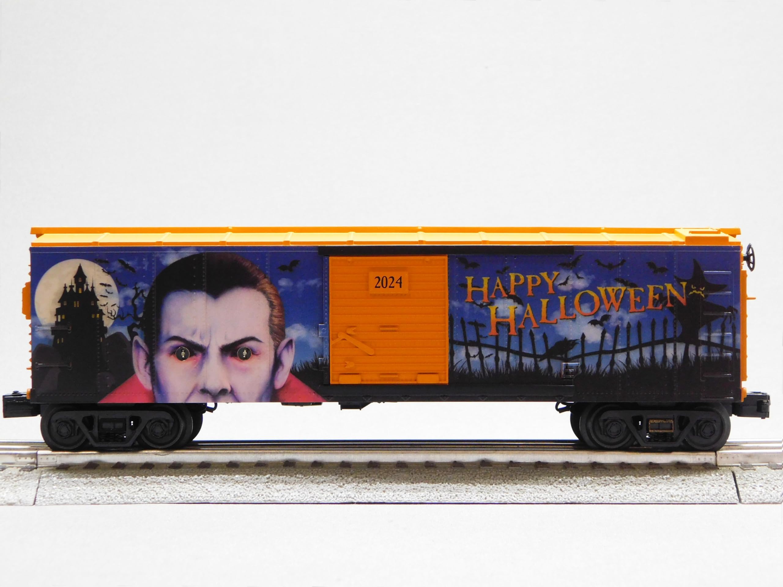 M.T.H. Electric Trains MTH RAILKING Halloween Vampire BOXCAR W/Glowing LEDs O Gauge 30-71191