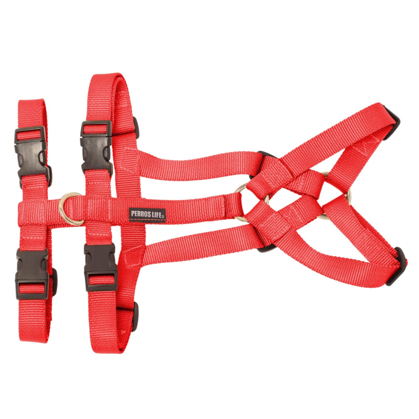 BUSHKA Pettorina antifuga e antitorsione Cane da 22 a 30 kg (Rosso)