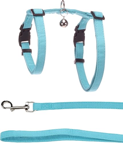 Flamingo Gato Arnés con Correa Lomi Azul Claro 22-36cm 27-46cm 110cm 10mm