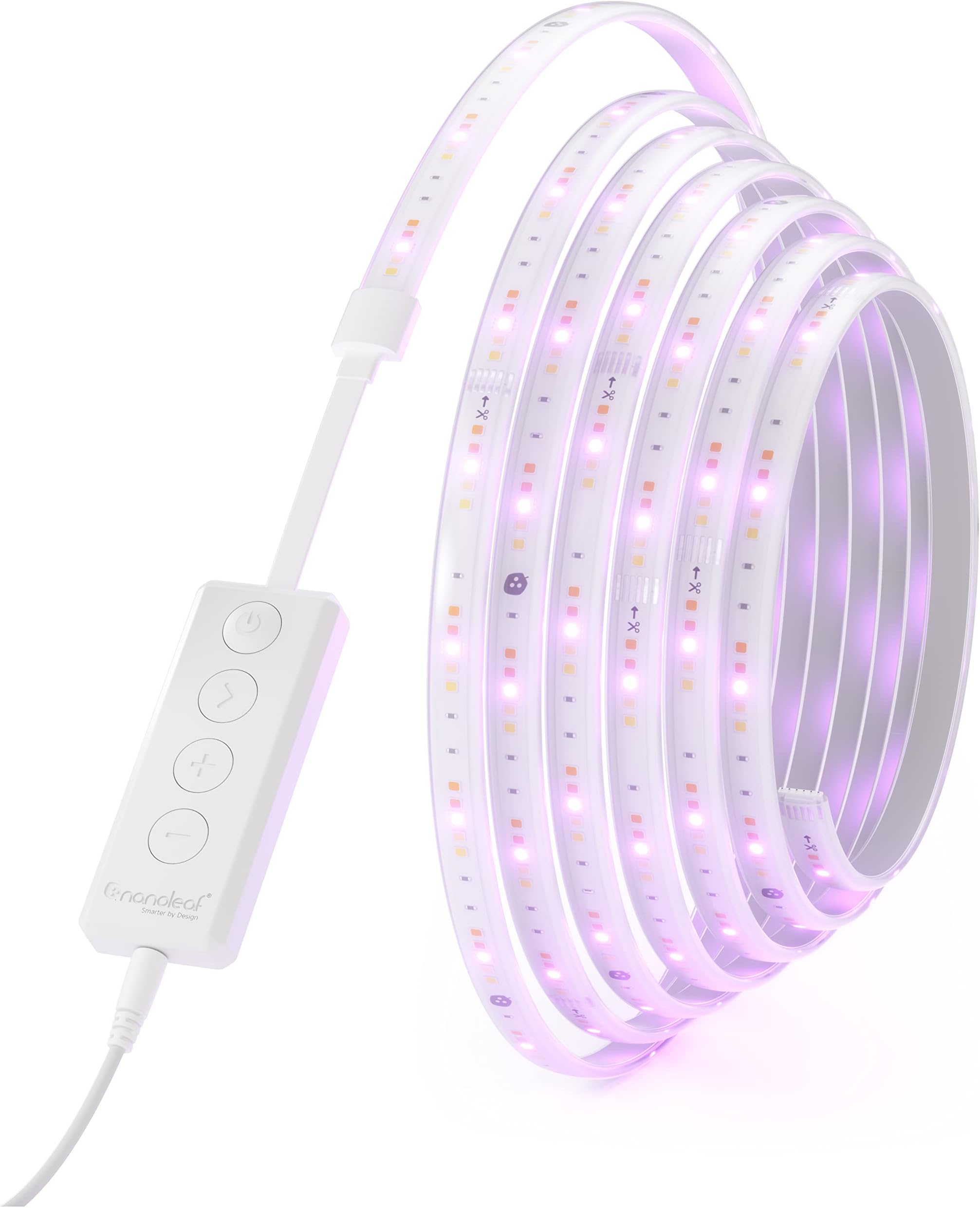 Nanoleaf Matter Essentials Lightstrip Starter Kit, 5M Smart RGBW LED Strip Light - Matter over Thread, Bluetooth Colour Changing LED Strip, Works with Google Apple, Room Decor & Gaming