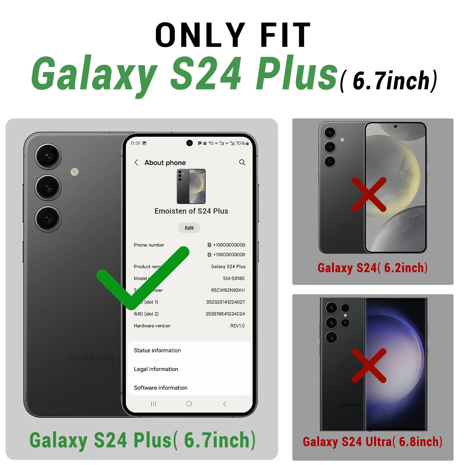 SUANPOT for Samsung Galaxy S24 Plus/S24+ Wallet case with RFID Blocking Credit Card Holder,Flip Book PU Leather Protective Cover Women Men for Samsung S24Plus Phone case Rose Gold