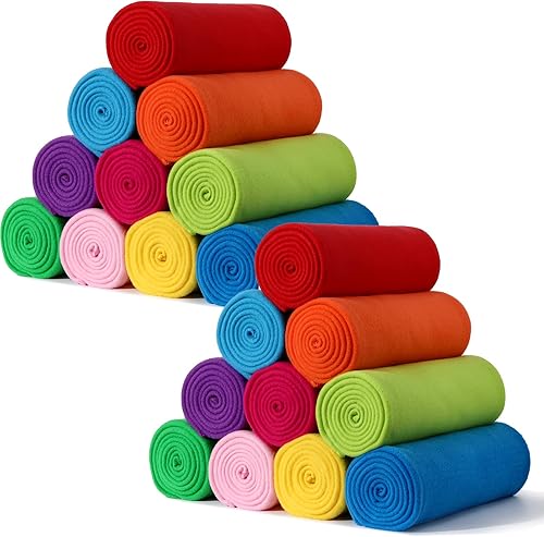 Juego de 20 mantas brillantes a granel de 50 x 60 pulgadas, suaves y ligeras, acogedoras mantas a granel para cama, sofá, manta cálida de forro