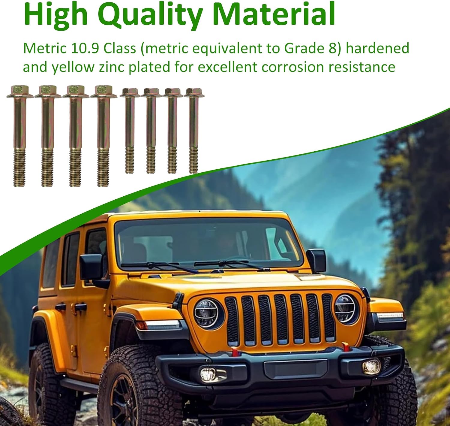 Control Arm Bolts 1997-2006 Wrangler TJ's and LJ's Compatible With Wrangler TJ 1997-2006 Grand Cherokee ZJ 1993-1998