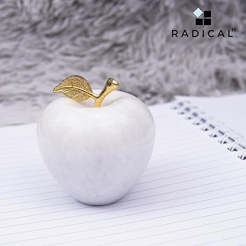 Miniatura 6 de RADICALn Pieza de decoración hecha a mano con diseño de mármol para decoración del hogar, pisapapeles de manzana blanca  Lo mejor para decoración de