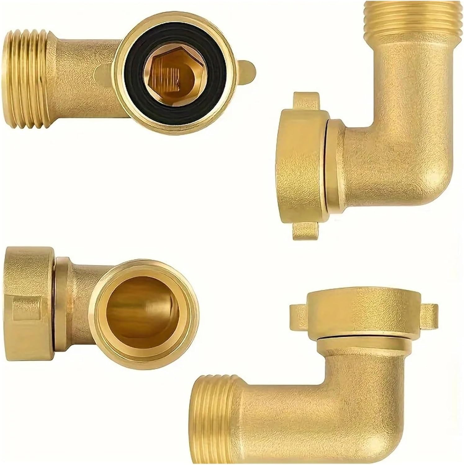 1pc/2pcs, Garden Hose Elbow Connector Sol*/id Brass, GHT3/4, No-Leak Classic 90 Degree Elbow Joint, Gardening & Lawn & Car(1PCS)