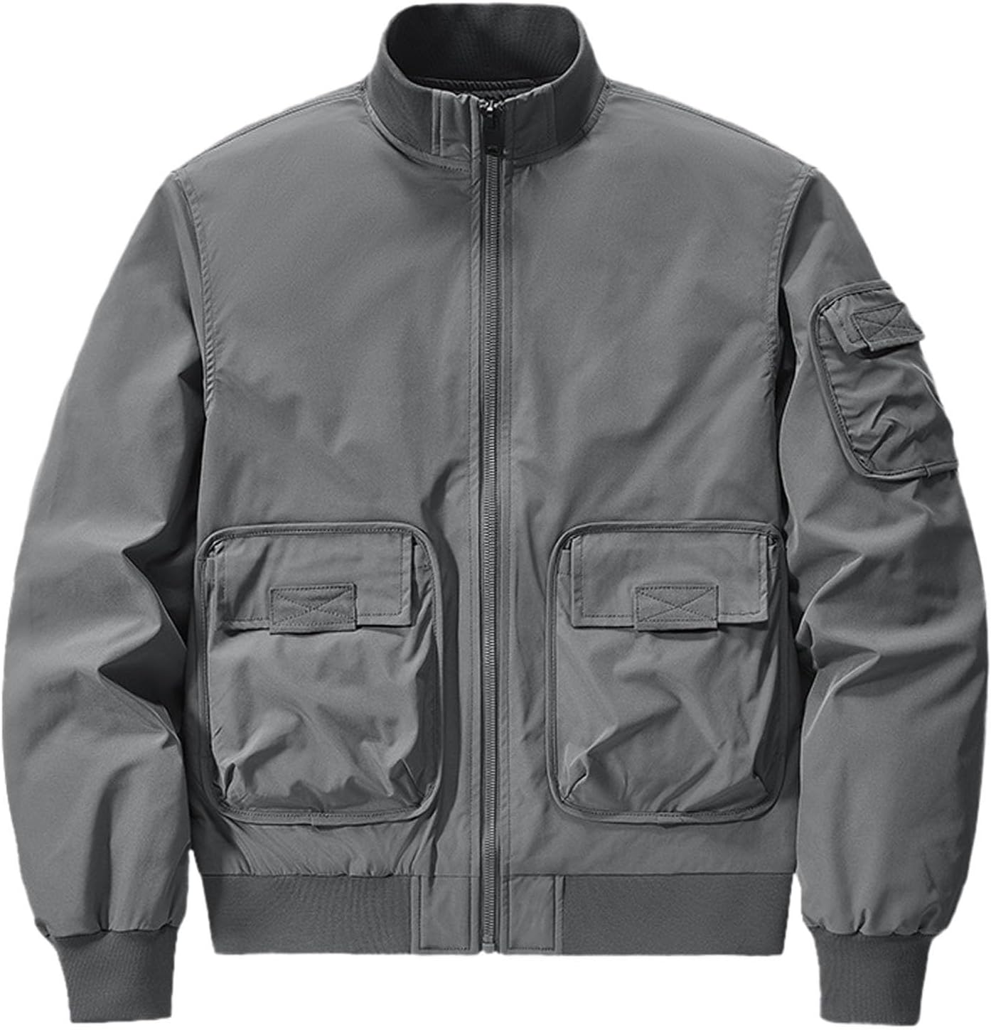 インナー ダウンジャケット メンズ 大きいサイズ リアルダウン 軽量 薄手 ノーカラー ジャケット 5L チャコール