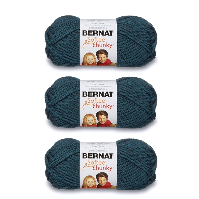 伯纳特柔软粗纱 - 青色 粗线 (3包)