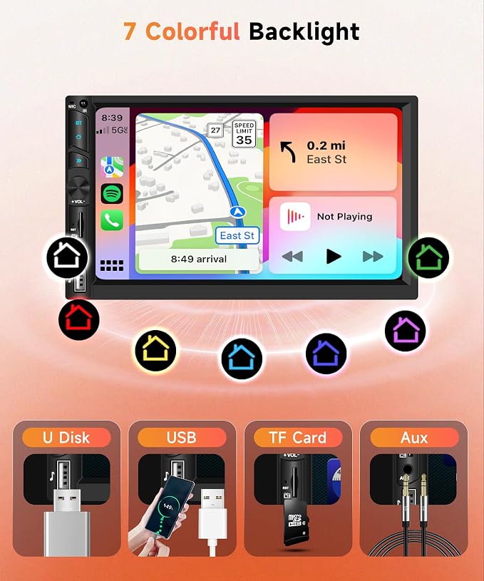 Radio para Auto con Pantalla Táctil 7 Pulgadas Rimoody miniatura 7